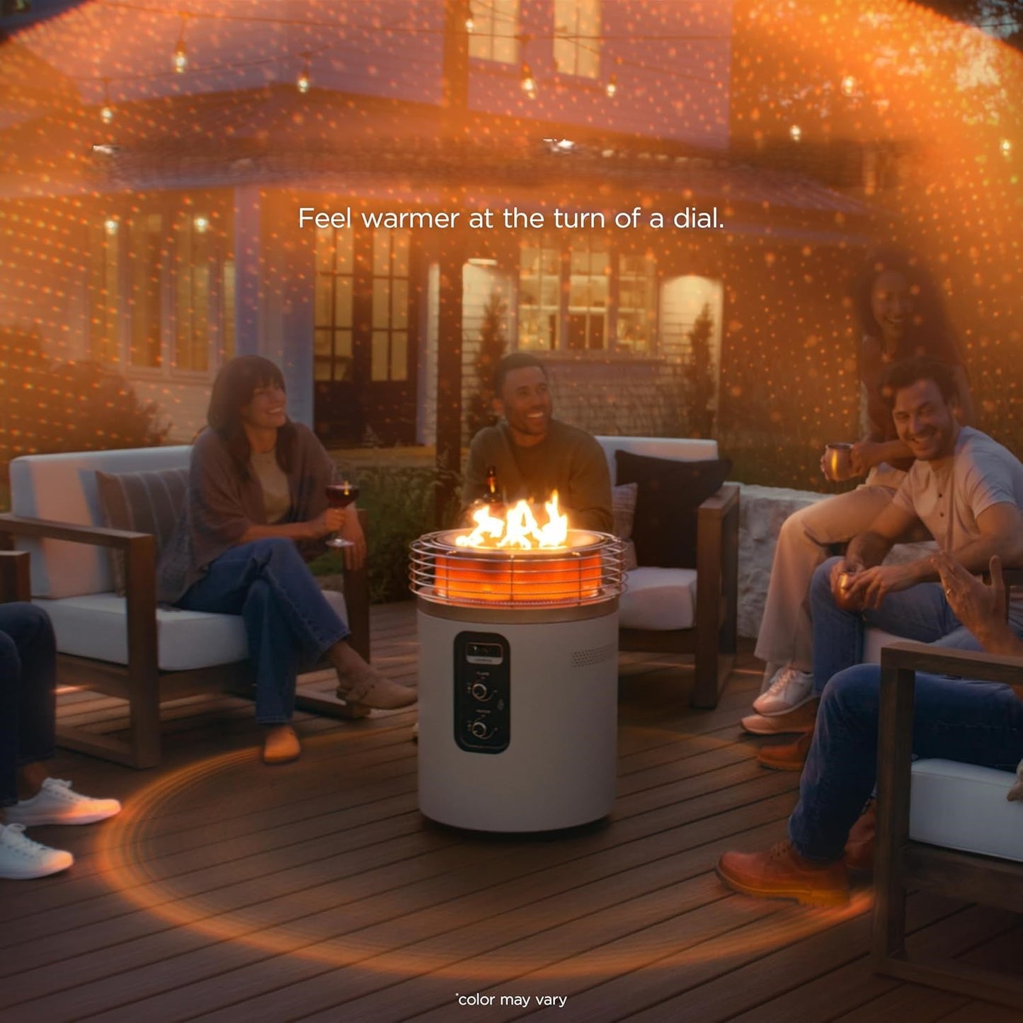 🔥 Final Day — Store Closing Clearance (Tariff Reasons). Limited Stock. First come, first served. Once gone, never back. 🔥Outdoor Heater & Fire Pit 3-Mode – Flame, Heat, Flame + Heat, Portable, Easy Control, Push-Start Ignition, Black