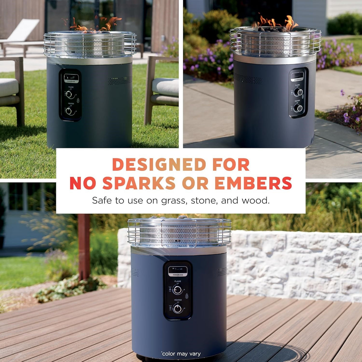 🔥 Final Day — Store Closing Clearance (Tariff Reasons). Limited Stock. First come, first served. Once gone, never back. 🔥Outdoor Heater & Fire Pit 3-Mode – Flame, Heat, Flame + Heat, Portable, Easy Control, Push-Start Ignition, Black