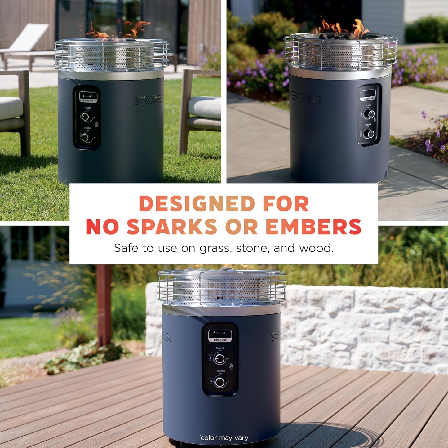 🔥 Final Day — Store Closing Clearance (Tariff Reasons). Limited Stock. First come, first served. Once gone, never back. 🔥Outdoor Heater & Fire Pit 3-Mode – Flame, Heat, Flame + Heat, Portable, Easy Control, Push-Start Ignition, Black