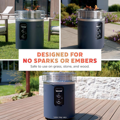 🔥 Final Day — Store Closing Clearance (Tariff Reasons). Limited Stock. First come, first served. Once gone, never back. 🔥Outdoor Heater & Fire Pit 3-Mode – Flame, Heat, Flame + Heat, Portable, Easy Control, Push-Start Ignition, Black