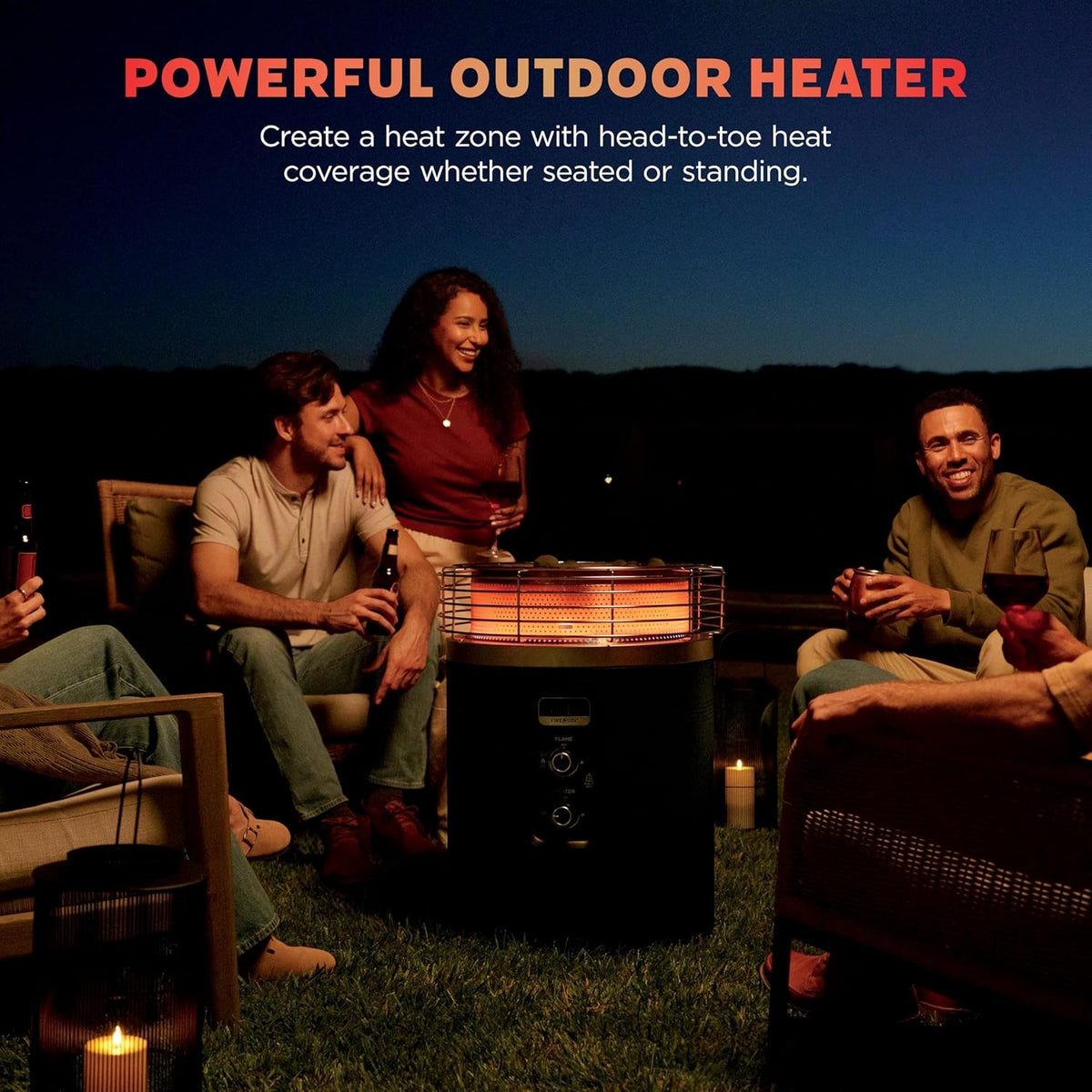 🔥 Final Day — Store Closing Clearance (Tariff Reasons). Limited Stock. First come, first served. Once gone, never back. 🔥Outdoor Heater & Fire Pit 3-Mode – Flame, Heat, Flame + Heat, Portable, Easy Control, Push-Start Ignition, Black