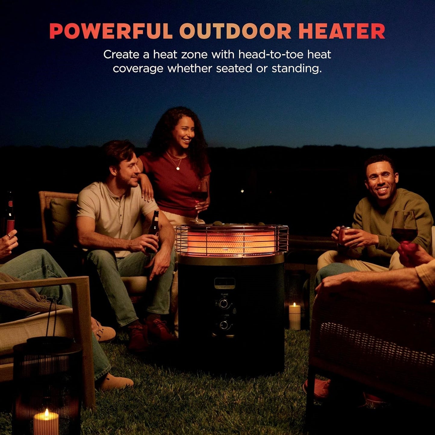 🔥 Final Day — Store Closing Clearance (Tariff Reasons). Limited Stock. First come, first served. Once gone, never back. 🔥Outdoor Heater & Fire Pit 3-Mode – Flame, Heat, Flame + Heat, Portable, Easy Control, Push-Start Ignition, Black