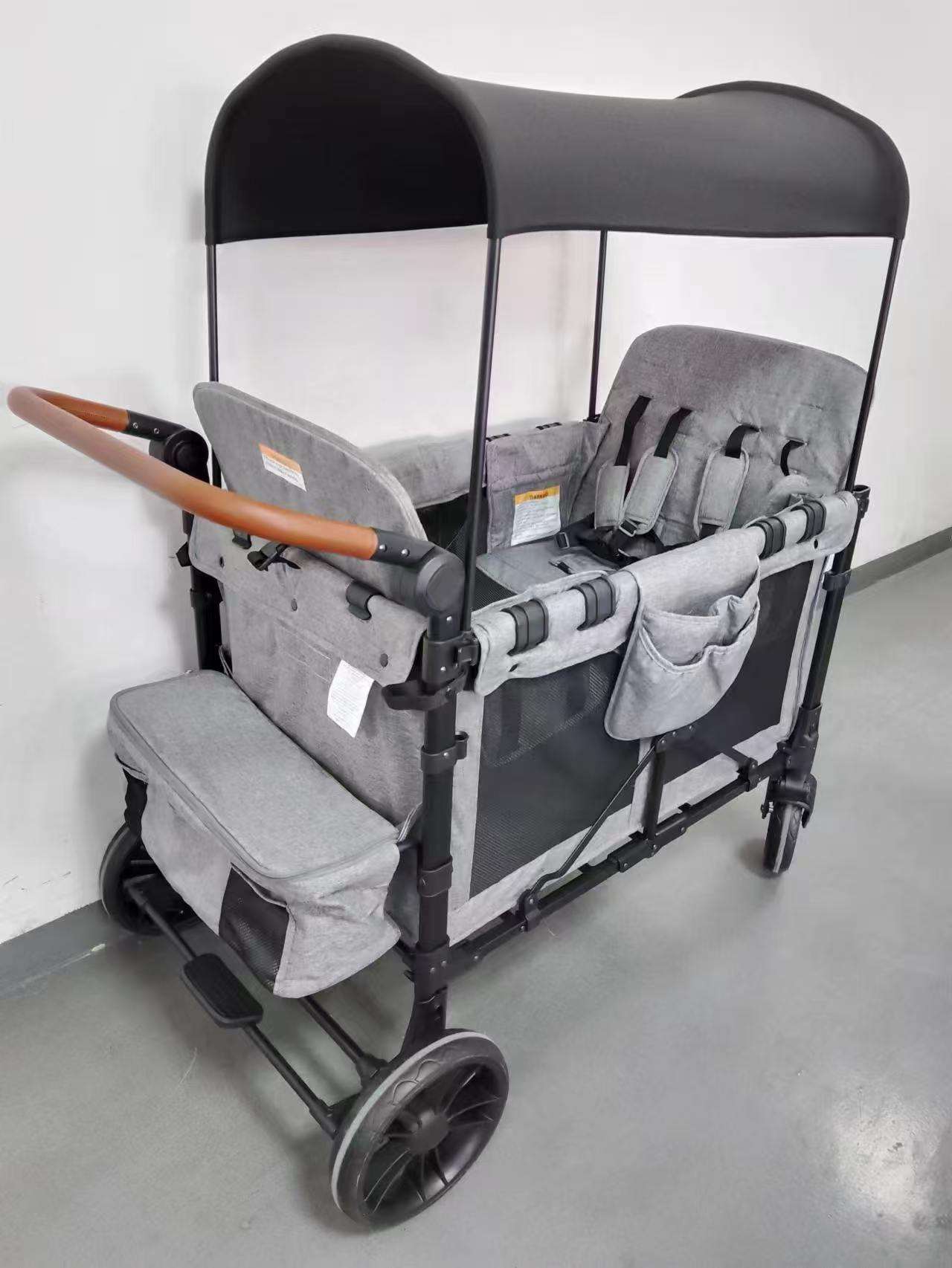 🔥 Final Day — Store Closing Clearance (Tariff Reasons). Limited Stock. First come, first served. Once gone, never back. 🔥 High-Quality Double-Handle Foldable Four-Seat Baby Wagon Stroller with Large Space & Breathable Design
