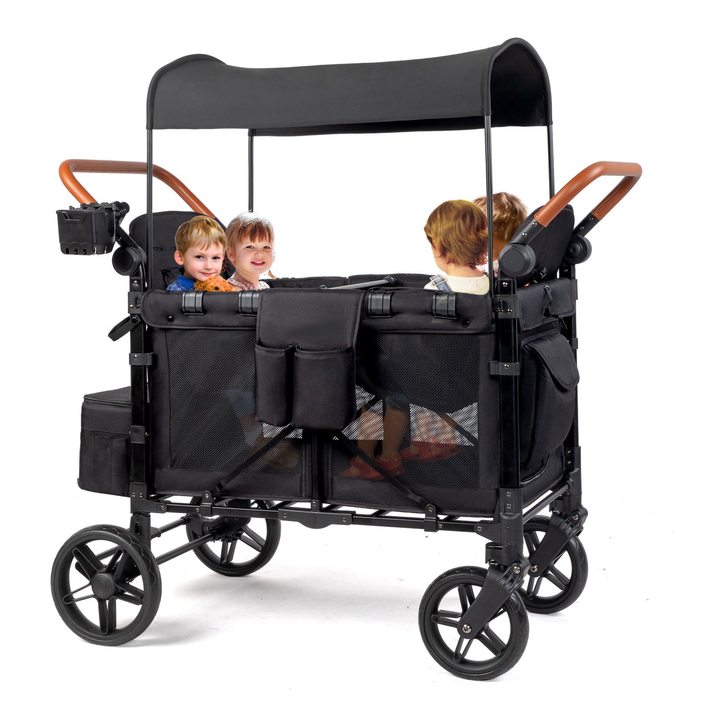 🔥 Final Day — Store Closing Clearance (Tariff Reasons). Limited Stock. First come, first served. Once gone, never back. 🔥 High-Quality Double-Handle Foldable Four-Seat Baby Wagon Stroller with Large Space & Breathable Design